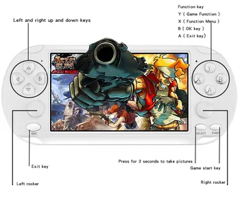 Coolbaby X9S 5.1 colių Retro Delninis Žaidimų konsolės Parama TF kortelę Plėsti Pastatytas 3000 Žaidimas PSP PS1 Arcade Žaidimas MD