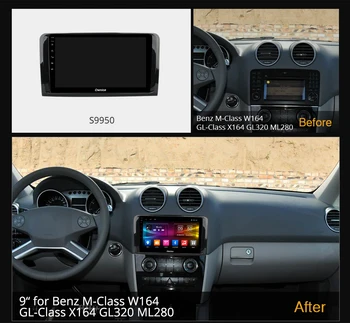6+128G Ownice Android 10.0 Automobilių DVD Grotuvas, Mercedes-Benz M-Klasės W164 SLK-Klasės X164 GL320 ML280 GPS Radijo 8 Core SPDIF 4G LTE