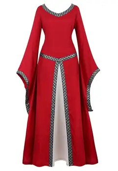 Viduramžių Suknelė Renesanso Kostiumų Suknelė Airijos Per Deluxe Ilgai Viduramžių Suknelės Viktorijos Derliaus Cosplay Moterų Helovinas Šalis