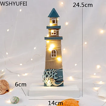 Mediniai švyturio modelį, Viduržemio jūros stiliaus dovana kambarį kūrybos namų reikmenys Gimtadienio, kalėdų vakarėlį apdaila