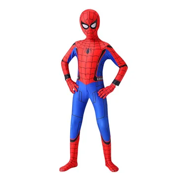 Geležis Spider Berniukas Toli Nuo Namų Kostiumas Km Morales Cosplay Zentai Tiktų Vaikams Žmogus Voras Kostiumas Helovinas Dropshiping C39A66
