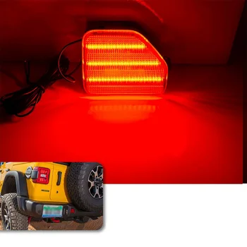 2vnt Raudona Objektyvas Full LED Galinio Bamperio Atšvaito Uodegos Šviesos Šoninių Gabaritinių Žibintų 2018 m.-iki Jeep Wrangler JL