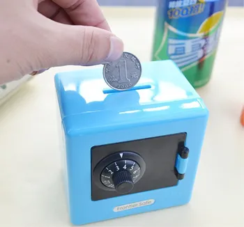 Kūrybos Mini seifas Formos Piggy Bank taupyklė Monetomis Plastiko Piggy Bank Vaikų Žaislas Saugus Keturių Spalvų Vaikų Dovanų