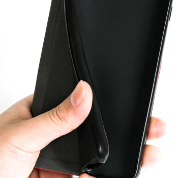 Prabanga PU Odos Atveju Tecno Pop 4 Pro Flip Case For Tecno Pop 4 Pro Telefono dėklas Minkštos TPU Silikoninis Galinio Dangtelio