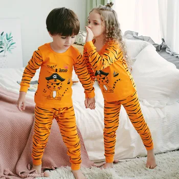 Žiemą Vaikai Pižama Mergaitėms Berniukai Sleepwear naktiniai drabužiai Kūdikiams, Kūdikių Drabužiai Gyvūnų Animacinių filmų Pajama Komplektai Medvilnės Vaikų Pižamos