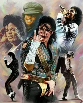 Visą round square diamond siuvinėjimo garsus dainininkas diamond tapybos Michael Jackson mozaikos granulių nuotrauką kalnų krištolas