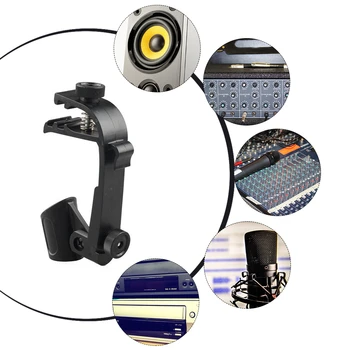 2vnt Universalus Mikrofonas Įrašo Stovas Laikiklis Reguliuojamas atsparus smūgiams Būgno Ratlankio Mic Laikiklis Nešiojamą Mikrofonas, Wireless/Wired