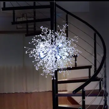 Šiuolaikinių LED Kristalų Liustra Šviesos Pakabukas Kabo Lempa Kiaulpienių Cristal Liustra Apšvietimo Gyvenimo Valgomasis Apdaila