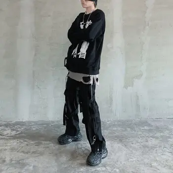 Hybskr 2020 m. Rudens Žiemos Nauji vyriški Tiesiai Haremo Kelnės korėjos Streetwear Žmogus Laisvas Kulkšnies Ilgis Moteris Japonijos Mados Kelnės