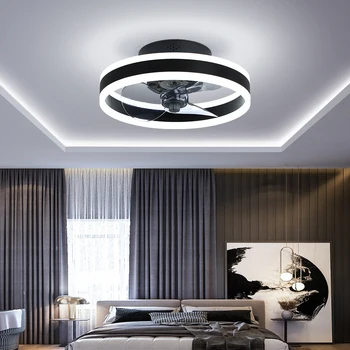 Šviesos prabanga ventiliatorius lempos miegamojo lempa valgomasis gyvenamasis kambarys nuotolinio valdymo lubų lempa su elektros ventiliatorius