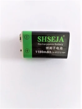 4pcs/daug SHSEJA nuolatinė įtampa 9V 1180mAh įkraunama ličio baterija, USB ličio polimero metalo detektorių, įkraunama baterija,