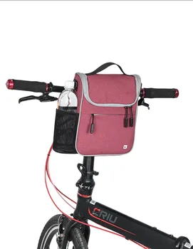 Už brompton Bicylcle vairo krepšys Rhinowalk sulankstomas dviratis krepšelį dviračių aksesuarai, mados dviračio krepšys bicycle + vandeniui atsparus dangtis