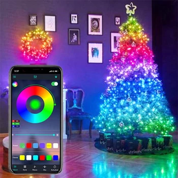 50/100Led Kalėdų Medžio Apdaila Šviesos Pritaikytą Smart 