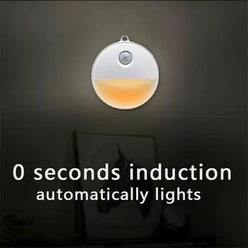 Judesio Jutiklis + Šviesos Jutiklis LED Naktinis Apšvietimas Žmogaus Kūno Indukcijos Magnetinis Vaikų Kambario, Miegamojo Puošimas Sieniniai Šviestuvai Laiptų