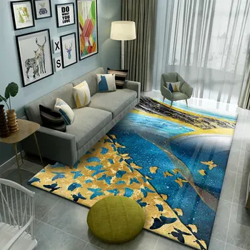 Europos stiliaus kilimas gyvenamasis kambarys su sofa-lova, miegamasis plotas pledai lentelę, mat, virtuvė, salonas didelis kilimas Kinijos gėlių, paukščių retro tapete