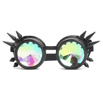Steampunk Apsauginiai Akiniai Ir Akiniai Nuo Saulės Vyrams, Moterims Kaleidoscope Akinius Rave Festivalyje Holografinių Stiklų Retro Šalies Cosplay Akiniai Akiniai