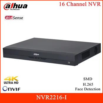 Dahua 16 Kanalų 1U WizSense Tinklo Vaizdo įrašymo NVR2216-pritariu Veido Aptikimo ir Atpažinimo 2 HDD AI NVR IP Kameros
