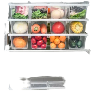 Maisto produktų Laikymo Dėžutė Virtuvės Reikmenys Šaldytuve Daržovių ir Skaidrią Uždaromos Organizatorius Kamera su Dangčiu Šiukšlių Rūšiavimo Dėžutę