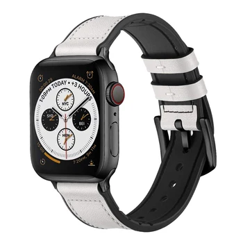 Hibridinis Sportinis diržu, Apple Watch 6 juostos 42mm 38mm iwatch 5 4 3 2 SE 44mm 40mm derliaus natūralios Odos Sweatproof apyrankė