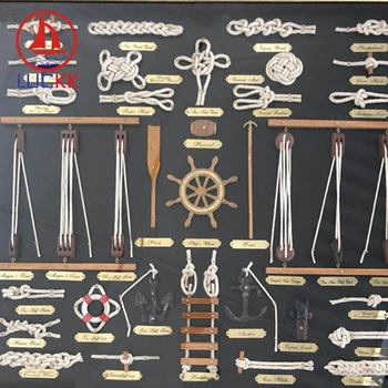 LUCKK 90*60 Sienos Kabo Vintage Foto Rėmelis Su Įvairių Sailor Mazgų Ir Pavadinimas Kūrybos Medinio karkaso Namų Puošybai Amatų