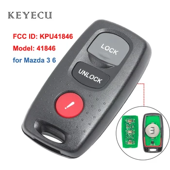 Keyecu Naujas Nuotolinio Klavišas 3 Mygtukai Mazda 3 6 Automobilio Raktą, FCC ID: KPU41846, Modelis: 41846