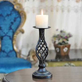 Europos stiliaus Kavinė Žvakių Laikiklis Vakarienė Rekvizitai TableDecorative Candleholder Namų Dekoro Vestuvių Centerpieces Šviestuvai Žvakė