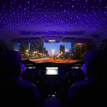 Galaxy Lempa USB LED Automobilių Atmosfera Aplinkos Star Light DJ RGB Spalvinga Muzikos Garso Lempos Kalėdų Interjero Dekoratyvinės Šviesos