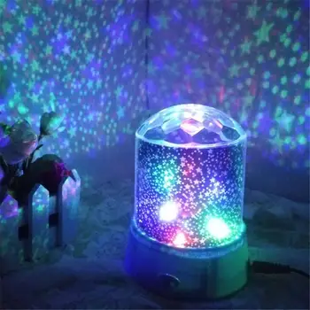 Žvaigždėtas Dangus LED Lempos star LED naktinis apšvietimas Spalvinga projektorius naktį lempos Mirksi Žvaigždės lempos vaikų nakties šviesos namų dekoro