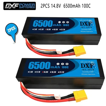 DXF Lipo Baterija 11.1 V 3S 14.8 V 5000Mah 4S 5200Mah 6500Mah 50C 100C 200C RC 1/8 1/10 Buggy Sunkvežimių Arrma xxmax Automobilį