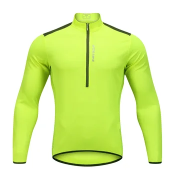 Ilgomis rankovėmis sporto jersey pusė zip kvėpuojantis mtb dviratį marškinėliai vyrams, moterims, raudona juoda žalia mėlyna žvejybos važiavimo dviračiu jojimo jersey