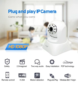 EasyN 720P 360 Laipsnių PTZ IP Kamera, Belaidžio Ryšio VAIZDO Kamera Kūdikio stebėjimo