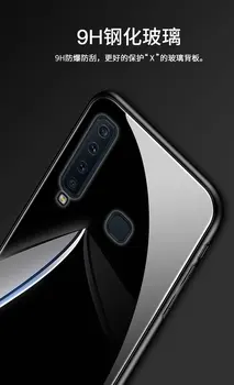 Samsung Galaxy A6 A7 A8 A9 2018 Atveju Sunku Grūdintas Stiklas Su Stovu Žiedas Magnetas Galinį Dangtelį Atveju 