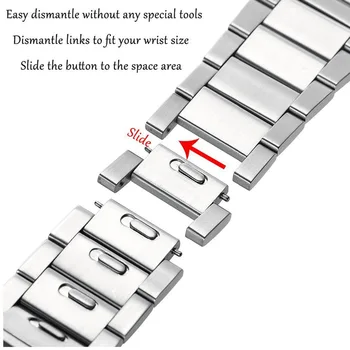 Nerūdijančio plieno dirželis Apple Watch band 44mm/40mm 42mm/38mm iwatch apyrankę žiūrėti Priedus 