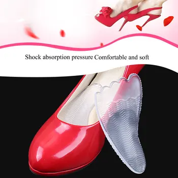 1Pair Nematoma silikono gelis priekinių kulniukų trinkelėmis vidpadžiai anti-slip ortopedijos orthotic už aukštakulnius moteris siurblys batai butas sandalai