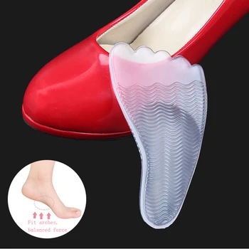 1Pair Nematoma silikono gelis priekinių kulniukų trinkelėmis vidpadžiai anti-slip ortopedijos orthotic už aukštakulnius moteris siurblys batai butas sandalai