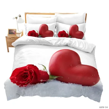 2020 naujas romantiškas rose serija patalynės komplektas gėlės 3 rose spausdinimo prabangus patalynės antklodė padengti užvalkalas miegamojo puošmena