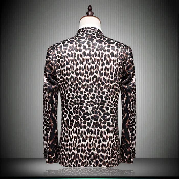Italų Dizaineris Prabangos Prekės ženklo Vyrai Vestuvių Kostiumai 2019 Slim Fit vyriški Leopard Kostiumas Prom Tiktų Žmogui Aukštos Kokybės Etape Dėvėti 90070