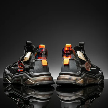 Karšto sezonus bėgiojimo batai vyriški lace-up sneakers Zapatillas neslidus kvėpuojantis laisvalaikio bateliai lauko didelio dydžio vulkanizuoto avalynė