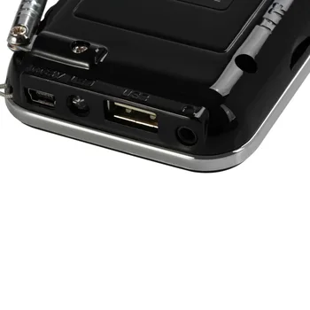 LEORY L-218 Mini AM FM Radijas Garsiakalbis Imtuvas Nešiojamas Stereo Muzikos Grotuvas TF Kortelė USB Žibintuvėlis Radijo stotys