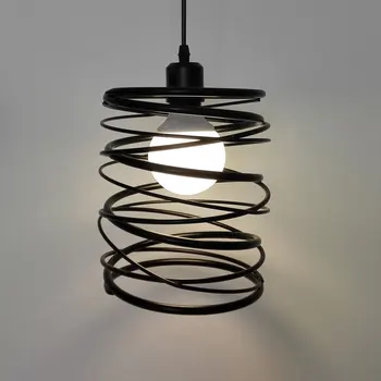 Retro minimalizmas LED E27 viesulas Pakabukas šviesos Namų tobulinimo Electroplated Geležies paprastas dekoro priedai veltiniams, vilna lempa
