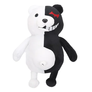 25cm 40cm Dangan Ronpa Super Danganronpa 2 Monokuma Black&White Bear Pliušinis Žaislas Meškiukas Minkštas iškamša Lėlės, Žaislai