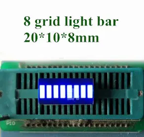 Išryškinti Mėlyną 8 vidinės šviesos juosta 8 tinklelis LED skaitmeninis vamzdžio 20x10mm led ekranas