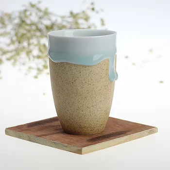 Kūrybinės keramikos puodeliai teacup srauto glazūra taurės pora puodelio ledų puodeliai puodeliai teacup Onsale~
