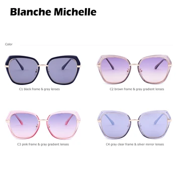 Blanche Michelle 2019 Aikštė Akiniai nuo saulės Moterims Poliarizuota UV400 Saulės Akiniai Moterų vairavimo gafas de sol mujer Derliaus oculos