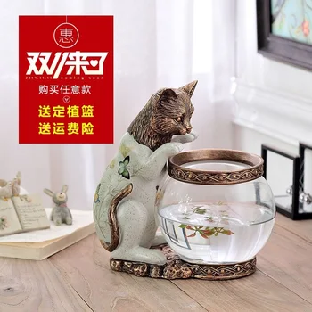 Europos akvariumo žuvytės žaismingas kačiukas, žvejybos dovana apdailos akvariumas gyvūnų tyrimas stalas