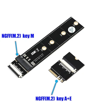 M. 2 NGFF Mygtuką M, kad Raktas A+E prailginimo Laido Adapterio plokštę su Didelės Spartos FPC Kabelis 2230/2242/2260/2280 Nešiojamas SSD Adapteris