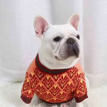 Teisės kovos rudens ir žiemos drabužių žiemos megztinis pug buldogas riebalų šuo trumpas kailis megztinis Šiaurės klanas stilius