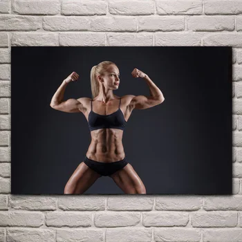 Moterų kultūristas sveiką gyvenimo atspalvių kūno fitneso treniruotės kelia seksuali mergina, sporto SH18 namo sienos meno dekoro medžio rėmas plakatas