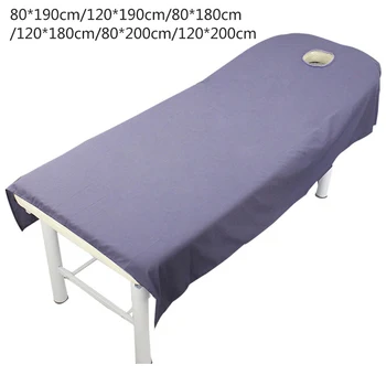 1Pcs Profesinės Kosmetikos salonas lakštai SPA masažą lova lentelė padengti lakštai, su skyle 9 Spalvas Pasirinkti