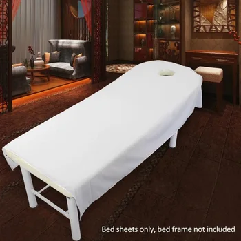 1Pcs Profesinės Kosmetikos salonas lakštai SPA masažą lova lentelė padengti lakštai, su skyle 9 Spalvas Pasirinkti